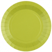 Talíře papírové zelené Kiwi 22,5 cm 10 ks
