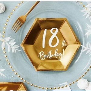 TALE paprov 18.narozeniny zlat 20cm