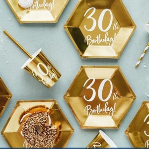 TALE paprov 30.narozeniny zlat 20cm