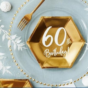TALE paprov 60.narozeniny zlat 20cm