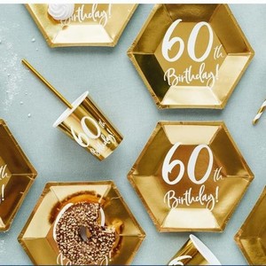 TALE paprov 60.narozeniny zlat 20cm 1