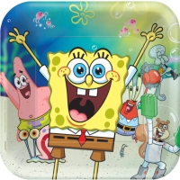 Talířky papírové SpongeBob 23 x 23 cm 8 ks