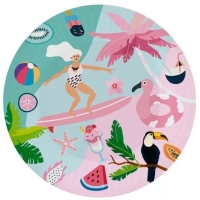 Talířky papírové Summer Let´s Party surfing 18 cm 6 ks