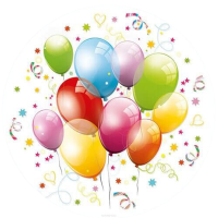 Talířky papírové balónky 18 cm 8 ks