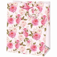 Taška dárková Maxi Růže růžové 26,7 x 33 x 13,7 cm
