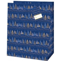 Taška dárková Maxi Vánoční stromečky 33 x 26,7 x 13,7 cm