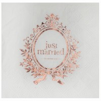 UBROUSKY Just Married Rose Gold 25x25cm 20ks