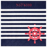 UBROUSKY modré námořnické s červenou kotvou 16,5 x 16,5 cm