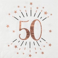 UBROUSKY papírové 50. narozeniny Rose Gold 10ks