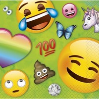 UBROUSKY papírové Rainbow Emoji 12x12cm 16ks