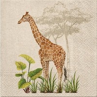 UBROUSKY papírové Žirafa 33x33cm 20ks