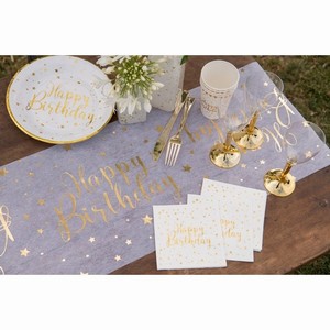 UBROUSKY HB bl se zlatm npisem a hvzdikami 1