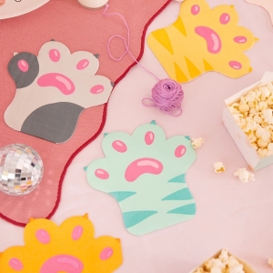 Ubrousky papírové Kočičí tlapky 12 ks