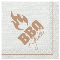 Ubrousky papírové BBQ & Grill Party bílé 33 x 33 cm 16 ks
