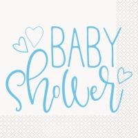 Ubrousky papírové Baby Shower modré 16 ks