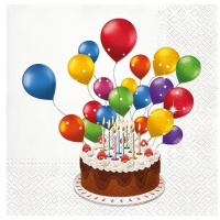 Ubrousky papírové Dort s balónky 20 ks