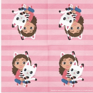 Ubrousky paprov Gabby's Dollhouse 33x33 cm 20 ks