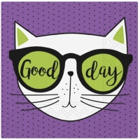 Ubrousky papírové Good Day Kočka fialová 20 ks