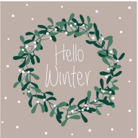 Ubrousky papírové Hello Winter věnec 20 ks