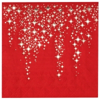 Ubrousky papírové Hvězdy červené 33 x 33 cm 10 ks