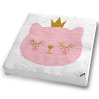 Ubrousky papírové Kočičí princezna 33 x 33 cm 20 ks