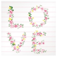 Ubrousky papírové Love z květin 20 ks