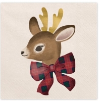 Ubrousky papírové Sobík s mašličkou 33x33 cm 12 ks