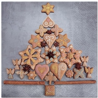 Ubrousky papírové Stromeček z perníku 20 ks