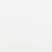 Ubrousky papírové banketové BIO bílé 24 x 24 cm 20 ks