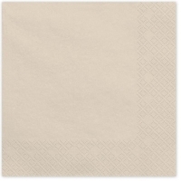 Ubrousky papírové béžové 33x33 cm 20 ks