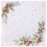 Ubrousky pap�rov� b�l� s v�tvi�kami 33x33 cm 10ks