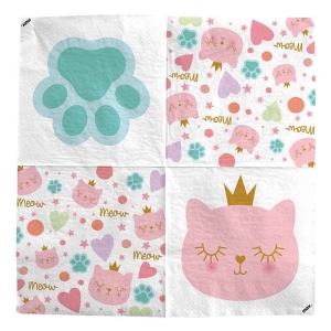 Ubrousky papírové Kočičí princezna 33 x 33 cm 20 ks