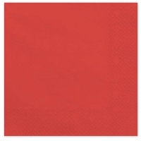 Ubrousky papírové tmavě červené 33x33 cm 20 ks