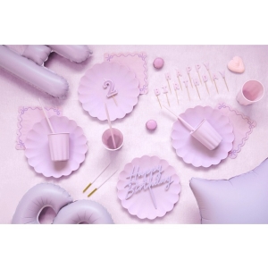 Ubrousky papírové s volánky fialové 33x33 cm 20 ks