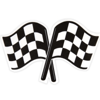 Ubrousky papírové závodní auta (vlajka) 17x11 cm 12 ks
