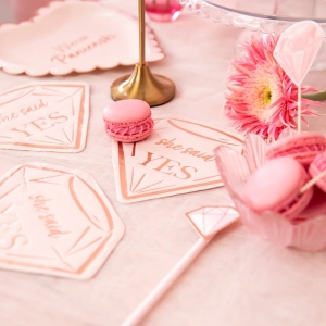 Ubrousky paprov She Said Yes rov zlato 10 ks