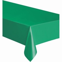 Ubrus plastový, smaragdově zelený 274 x 137 cm
