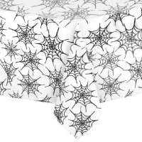 Ubrus plastový černé pavučiny 137x274 cm