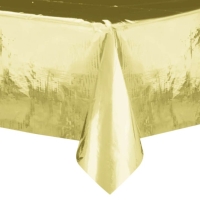 Ubrus plastový metalicky zlatý 137 x 274 cm
