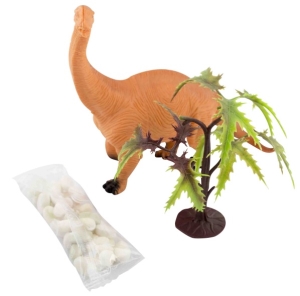 Vajko s figurkou dinosaura, rostlinkou a cukrovinkou Large Egg