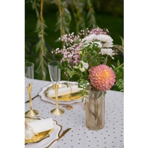 Vza dekoran geometrick zlat 7,5 x 17 cm