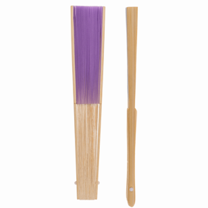 Vějíř bambusový Lila 21 cm