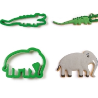 Vykrajovátka plastová Krokodýl a slon 2 ks