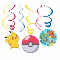 ZÁVĚSNÉ spirály Pokémoni 61 cm, 6ks