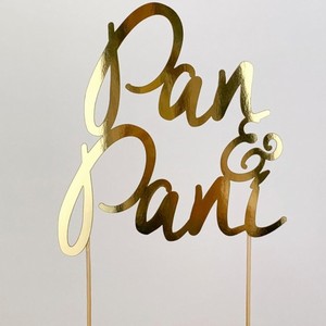 ZPICH do svatebnho dortu  Pan a Pan zlat