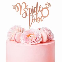Zapích na dort "Bride to be", růžové zlato