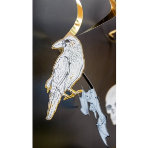 Zvsn dekorace Halloween (lebka, vrna, netopr) 6 ks