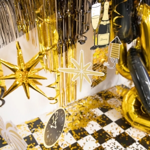 Zvsn dekorace HNY erno-zlat 6ks