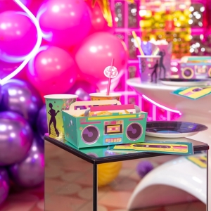 Krabi�ky na chipsy Retro Disco 15x10 cm 3 ks