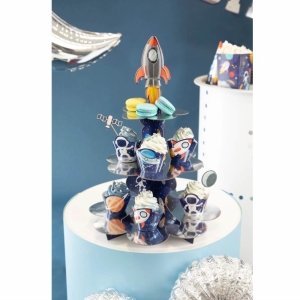 Stojan na dezerty a cupcakes Vesmír 46 x 34 cm